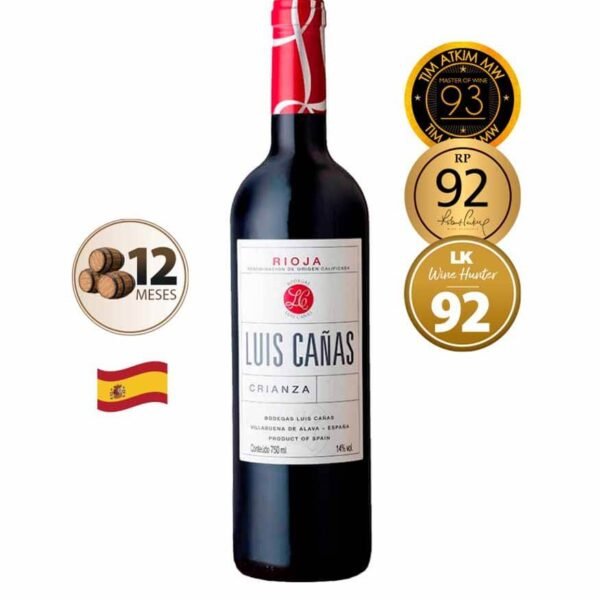 Vinho Luis Canas premiado, 12 meses barrica - Espanha