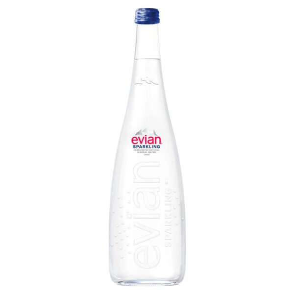 Água mineral com gás Evian