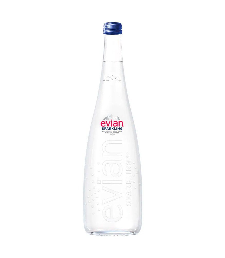 Água mineral com gás Evian