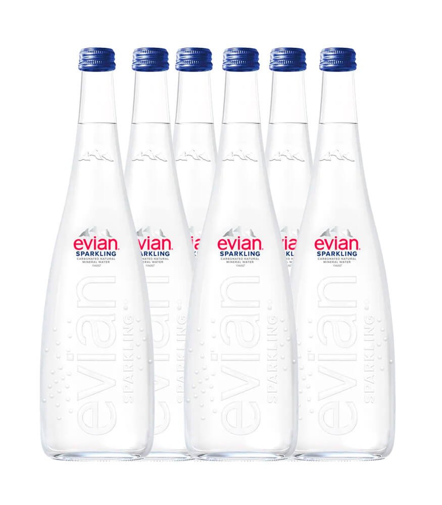Kit água mineral com gás Evian