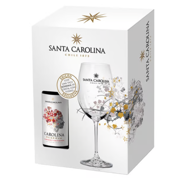 kit santa Carolina reserva cabernet sauvignon mais taça exclusiva